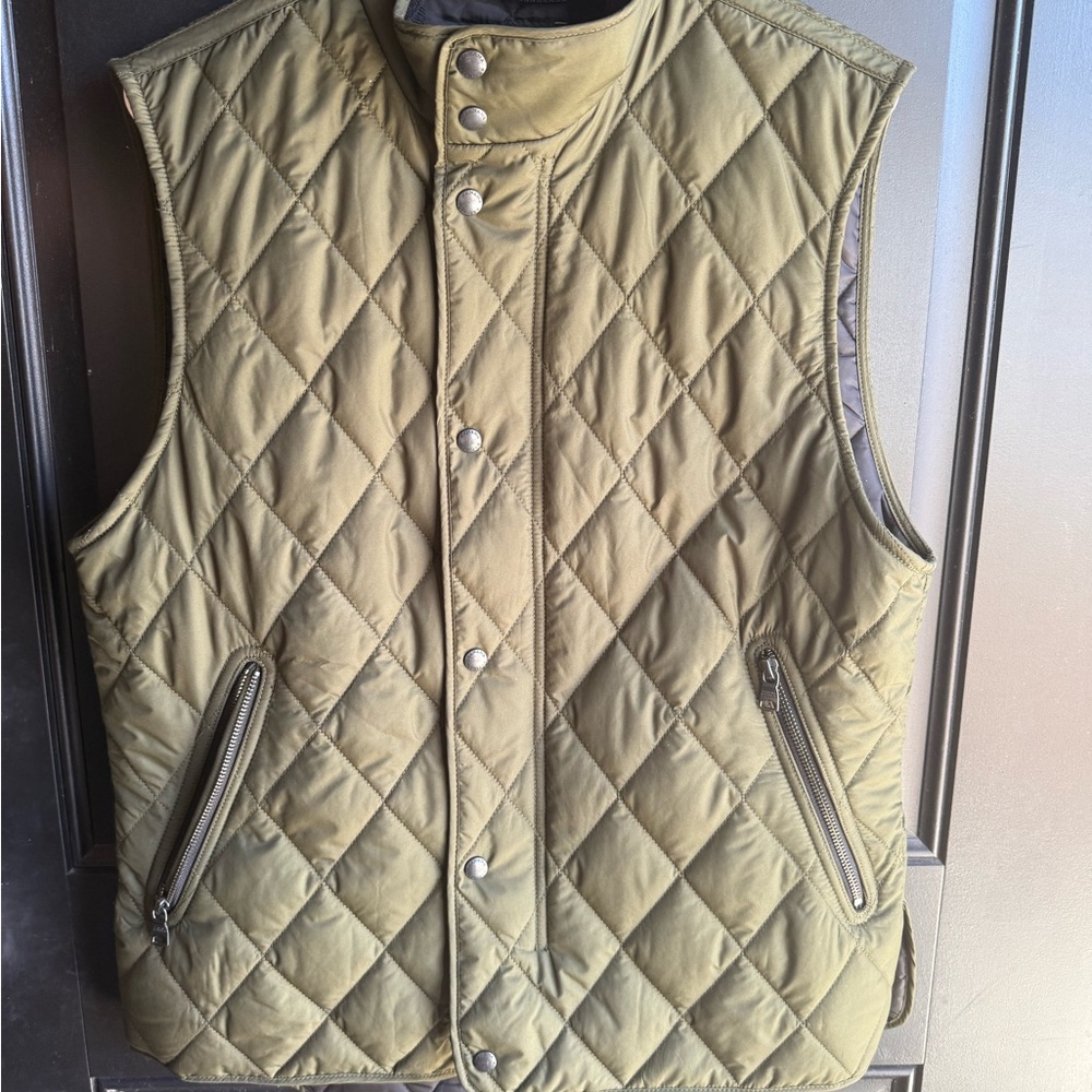 Banana Republic Green Quilted Mens Vest Size Medium - Picture 5 of 14